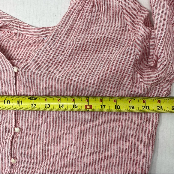 Rails Marti Scarlet Stripe Blouse Large - Picture 6 of 9